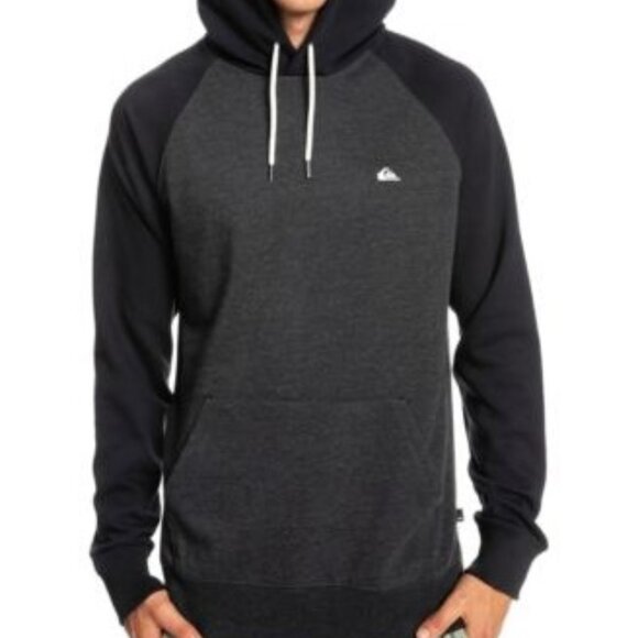 Quiksilver Men's Everyday Raglan Dark Gray Heather Hoodie Small NWT - Picture 1 of 2
